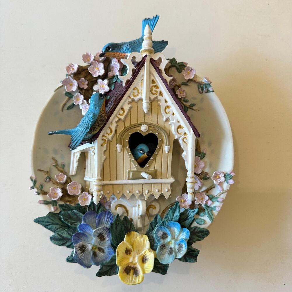 Vintage Bradford Exchange Gingerbread Cottage Plate, Nesting Neighbors (1997)